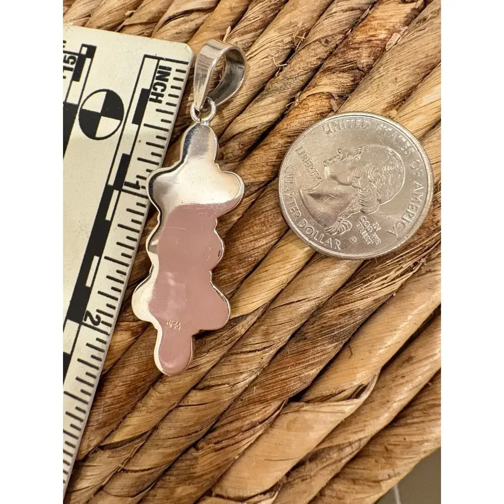 HUGE! white Buffalo Cluster Teardop Pendant 2.25” Long - Picture 5 of 5